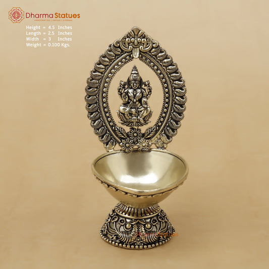 Brass Laxmi Diya Fine, 4.5"