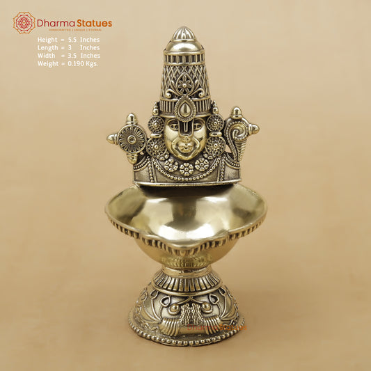 Brass Balaji Diya Fine, 5.5"