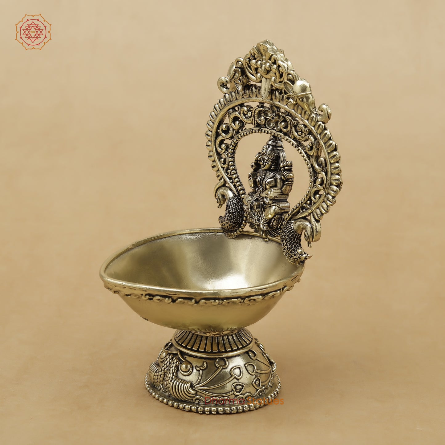 Brass Laxmi Diya Fine, 5.5"
