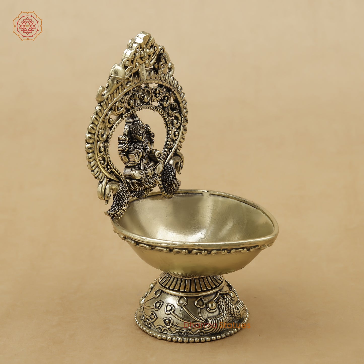 Brass Laxmi Diya Fine, 5.5"