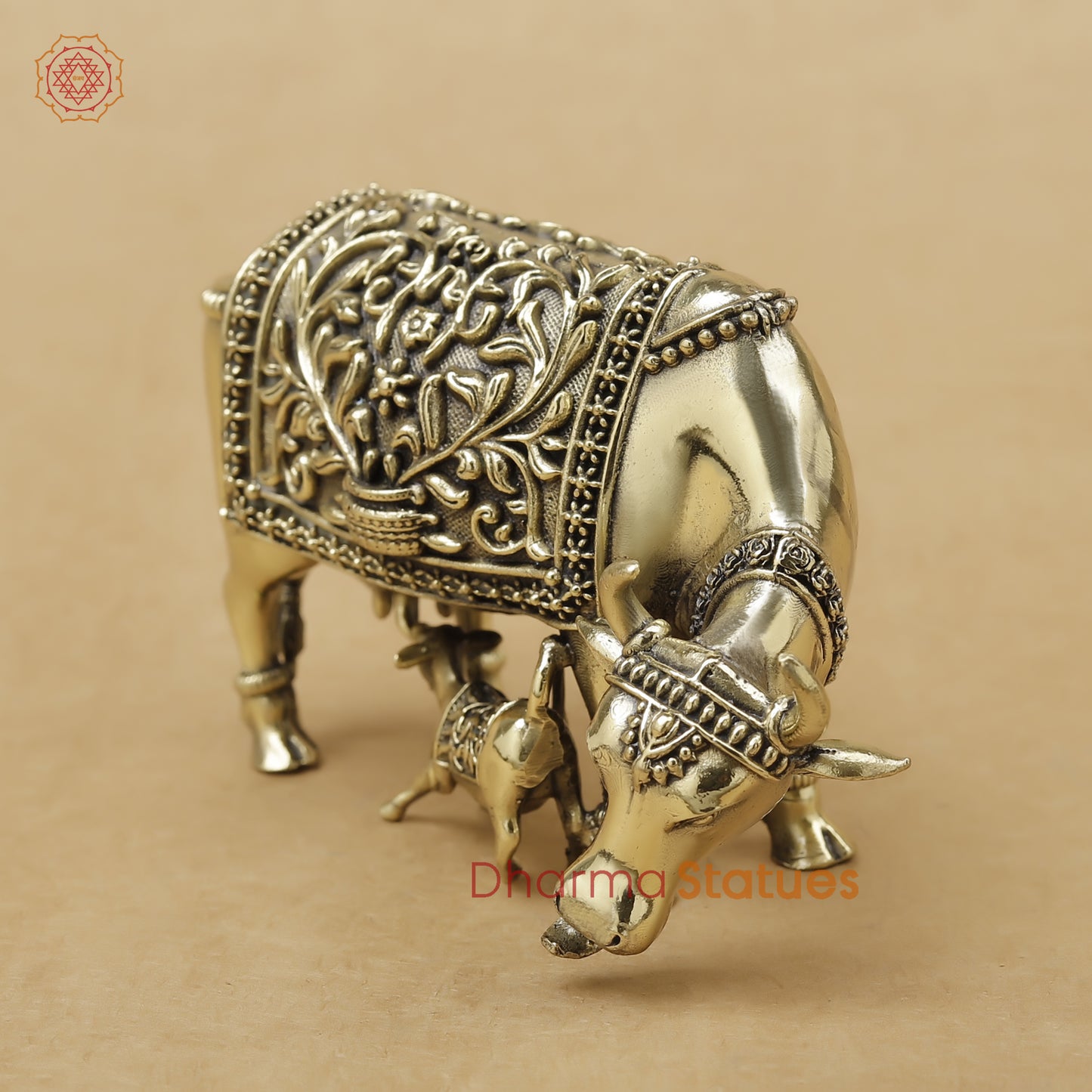 Brass Cow and Calf Fine, 2.5"