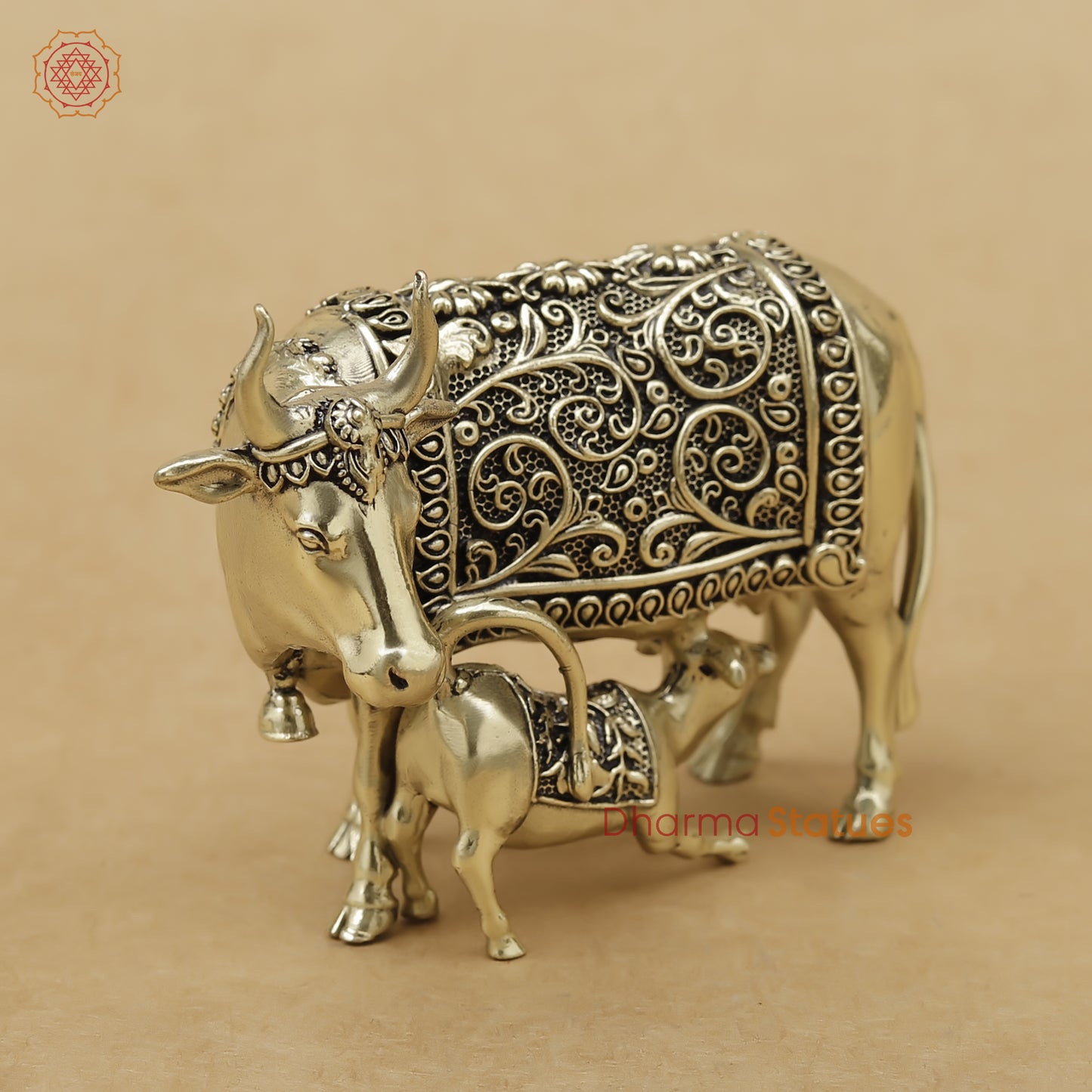 Brass Cow and Calf Fine, 2.5"
