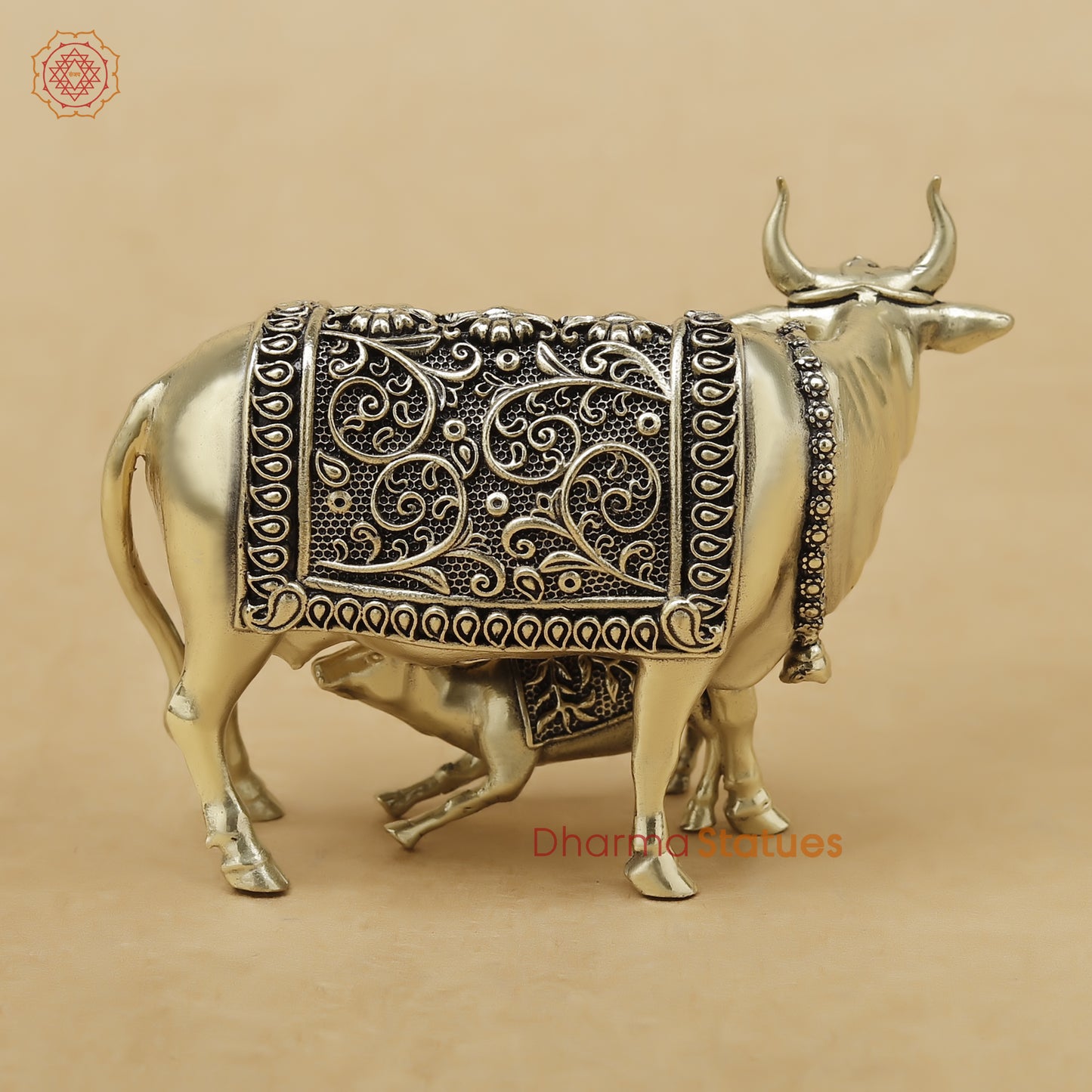 Brass Cow and Calf Fine, 2.5"