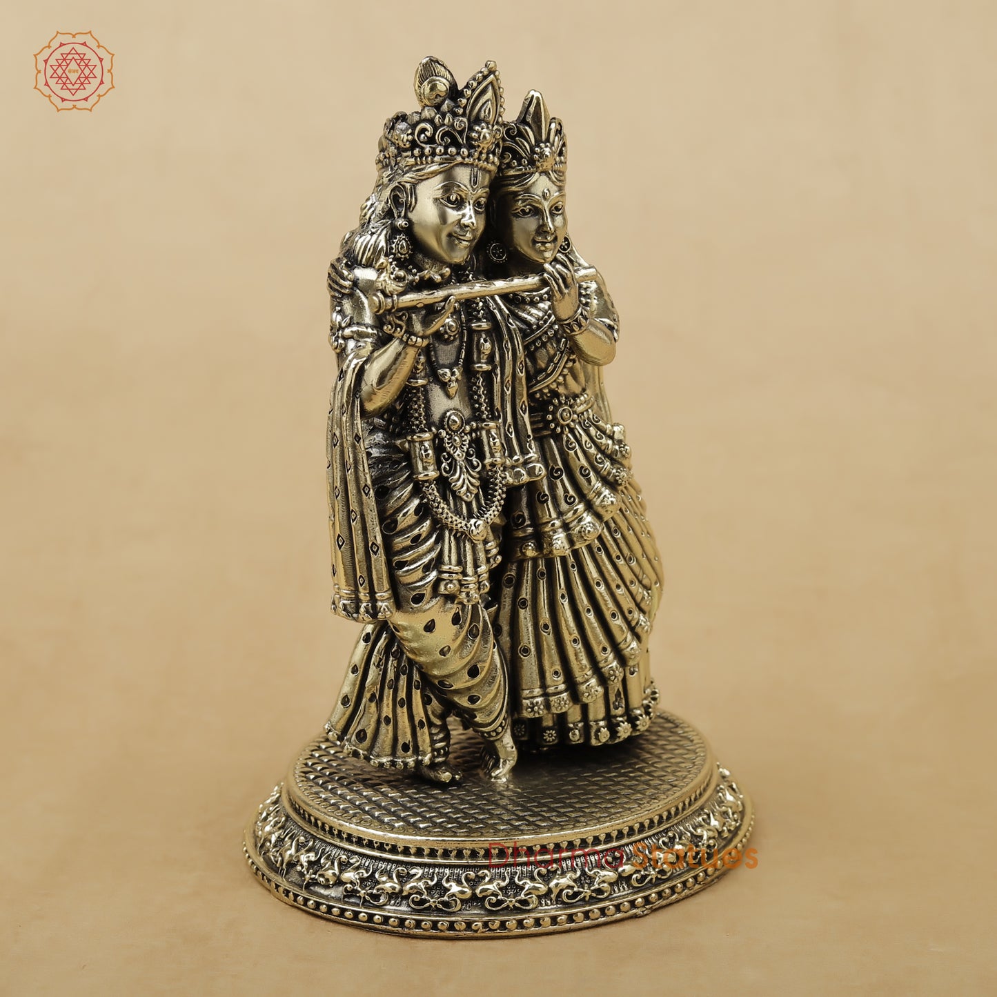 Brass Radha Krishna Fine, 6"