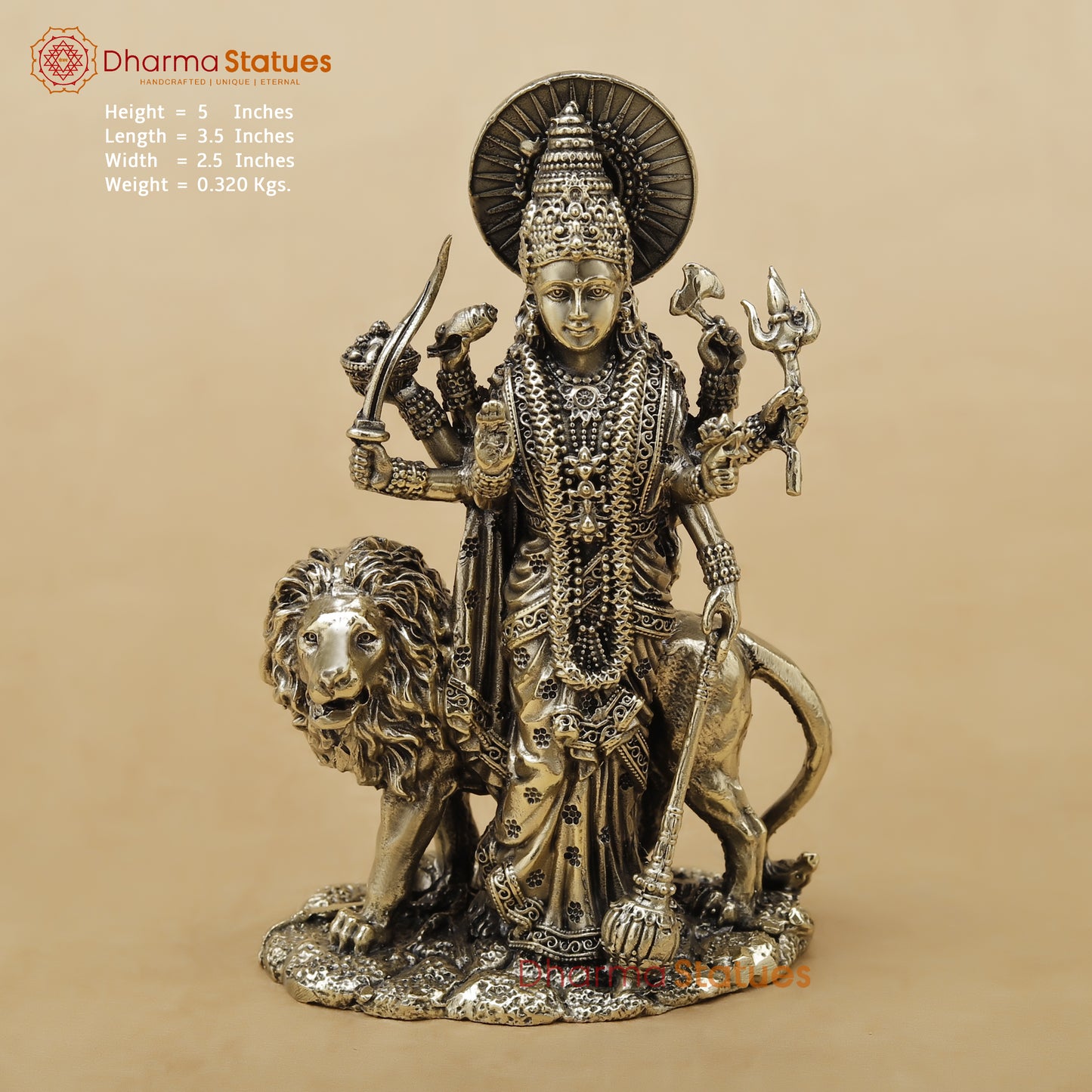 Brass Durga Fine, 5"