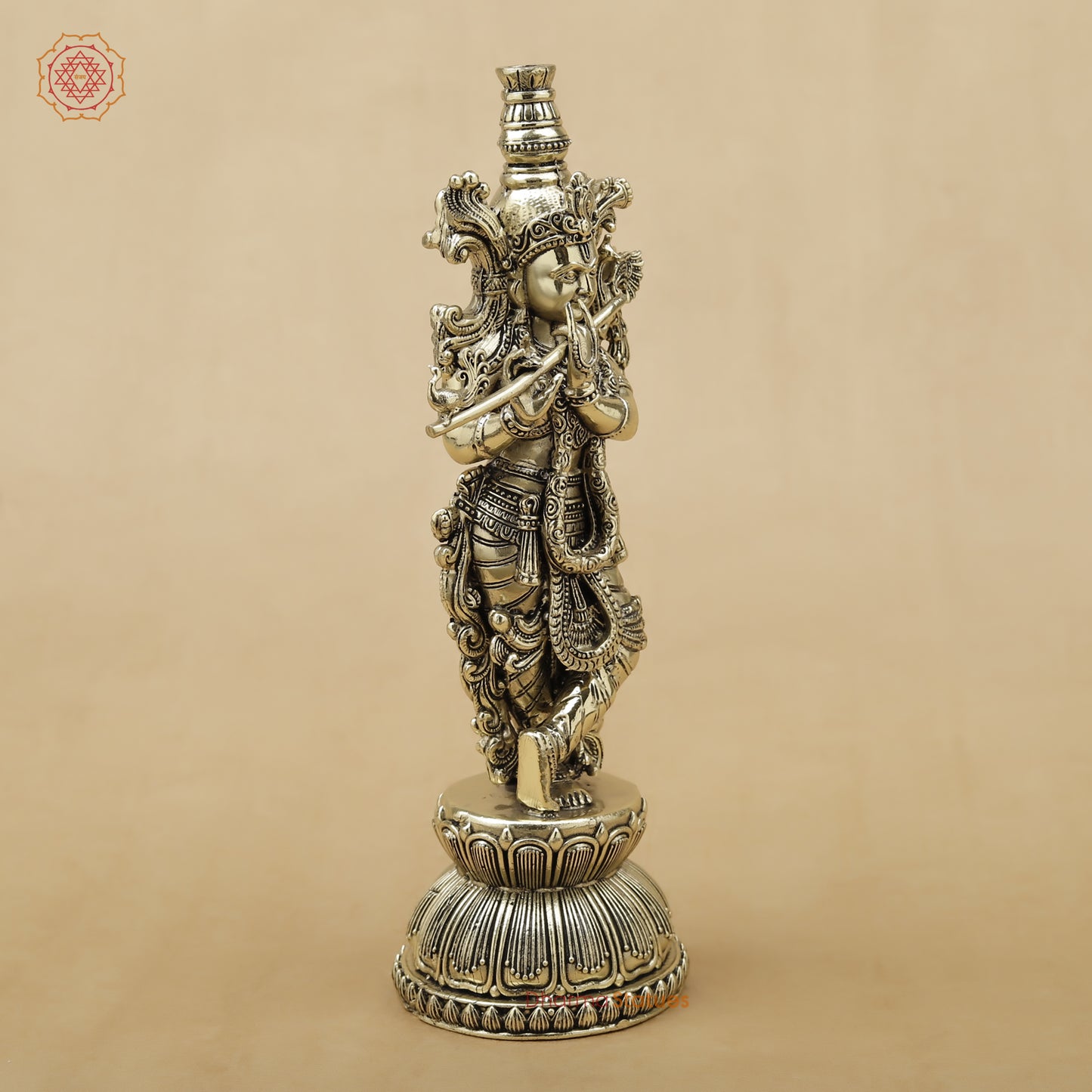 Brass Krishna Fine, 9"
