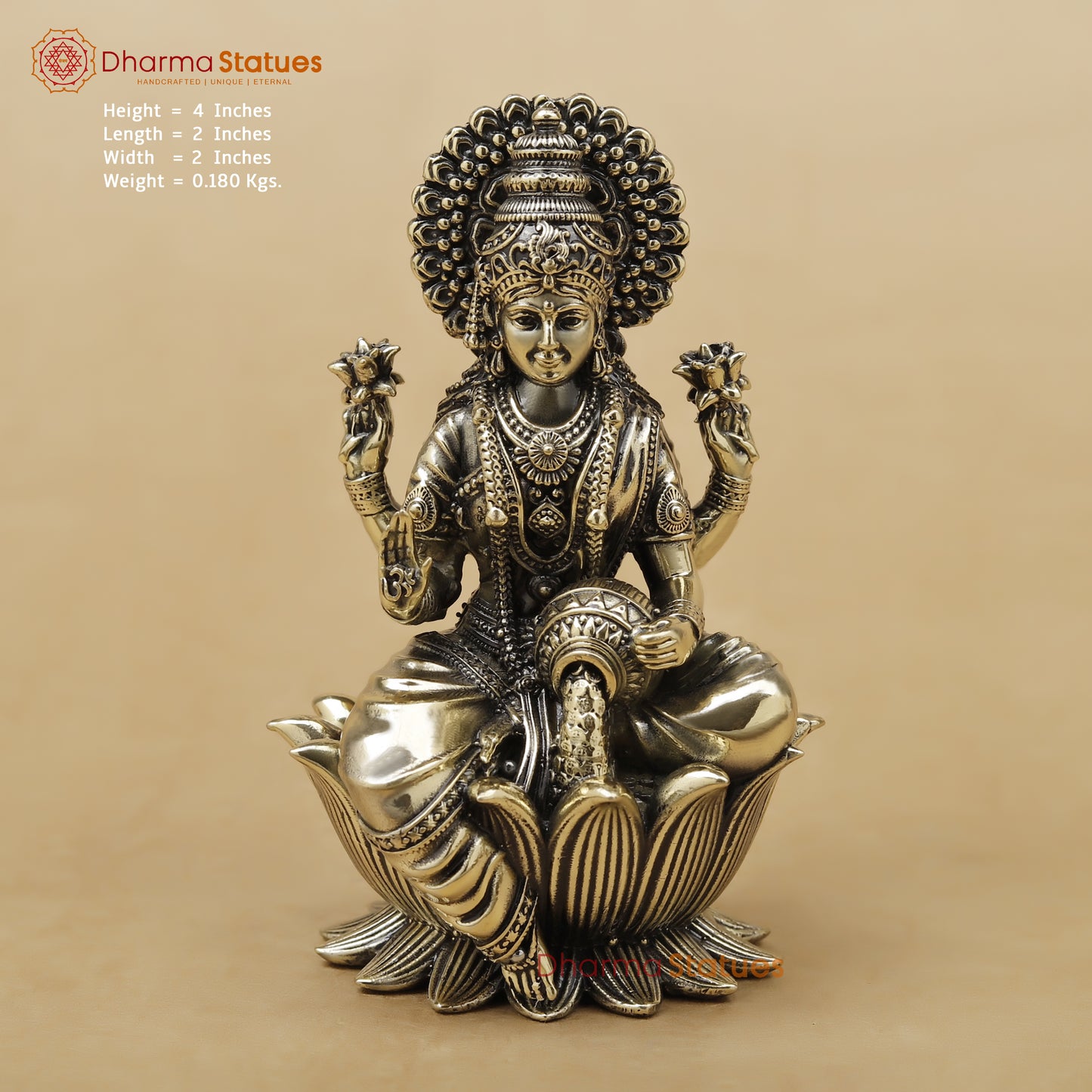 Brass Lakshmi Fine, 4"