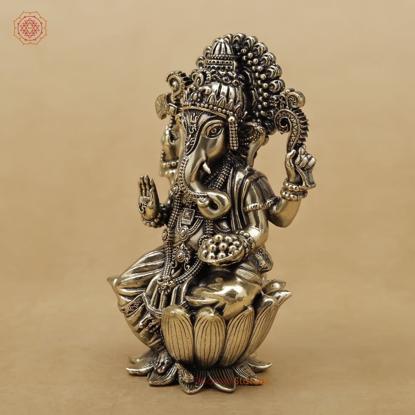 Brass Ganesh Fine, 4"