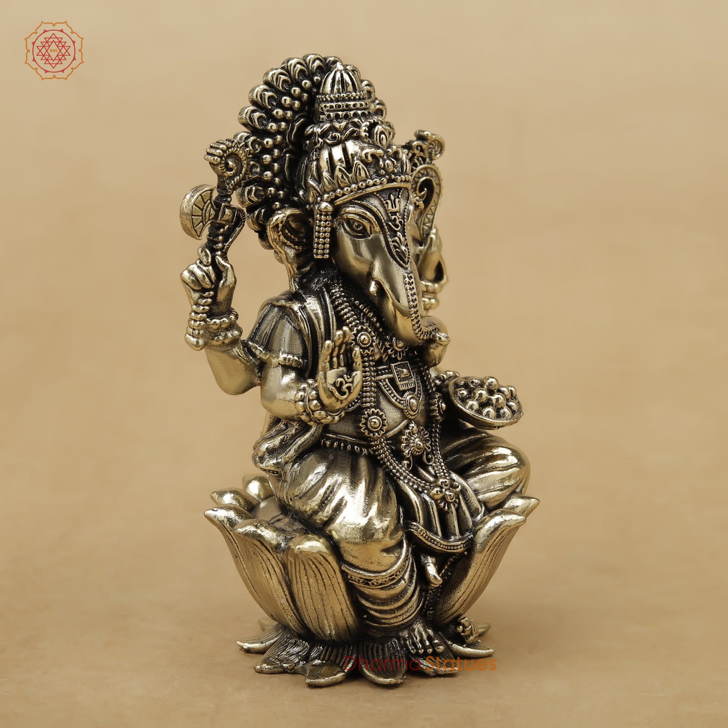 Brass Ganesh Fine, 4"