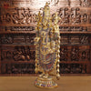 Brass Tirupati Balaji Statue, Teastament to Divine Artistry & Opulence, Crystal Stone Work 47"