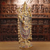 Brass Tirupati Balaji Statue, Teastament to Divine Artistry & Opulence, Crystal Stone Work 47"