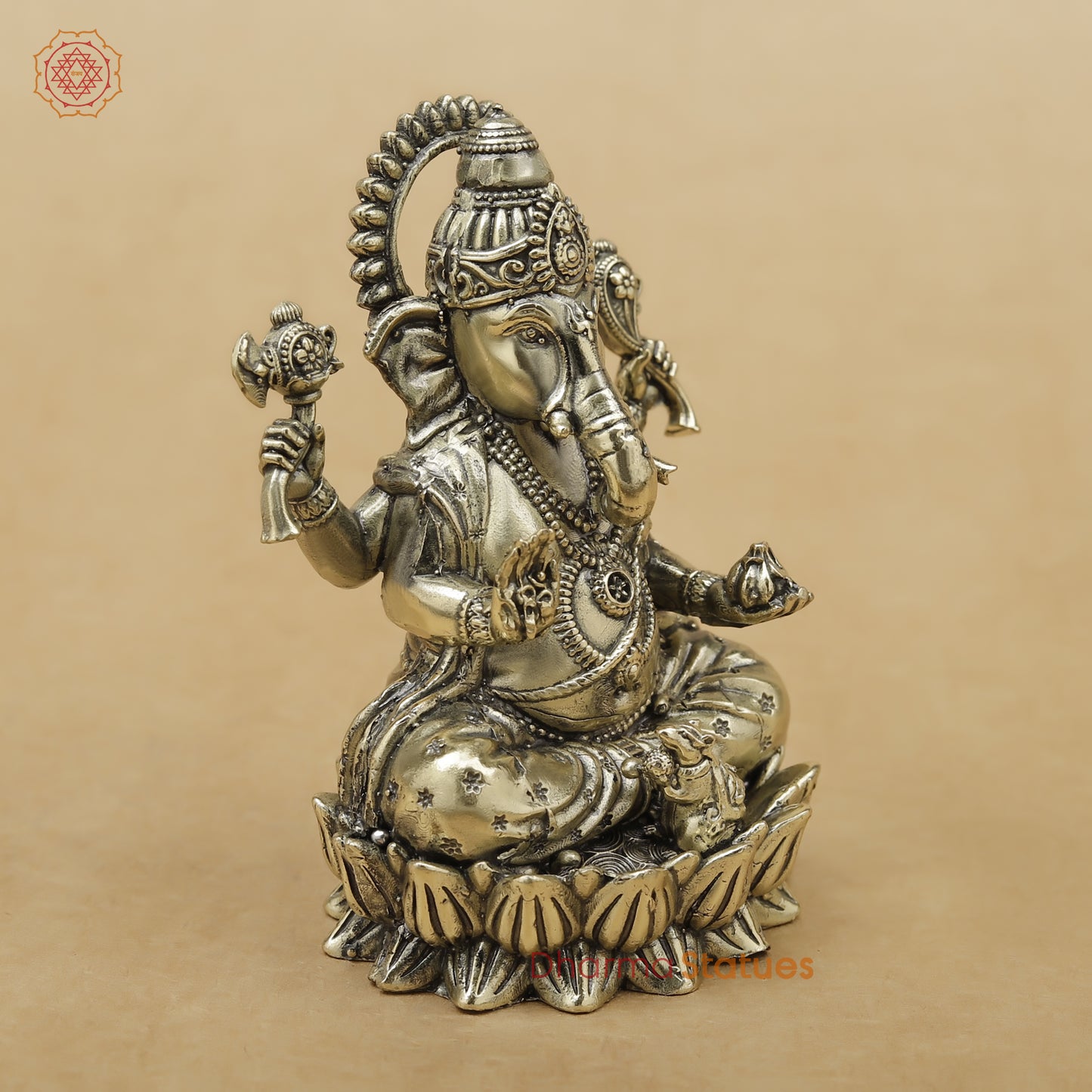Brass Ganesh Fine, 3.5"