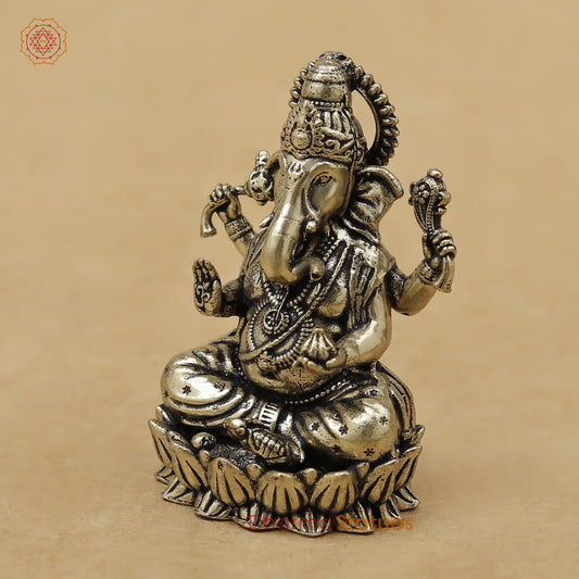 Brass Ganesh Fine, 3"