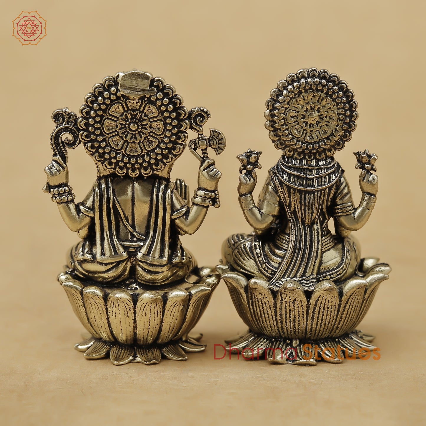 Brass Lakshmi Ganesh Fine, 2"