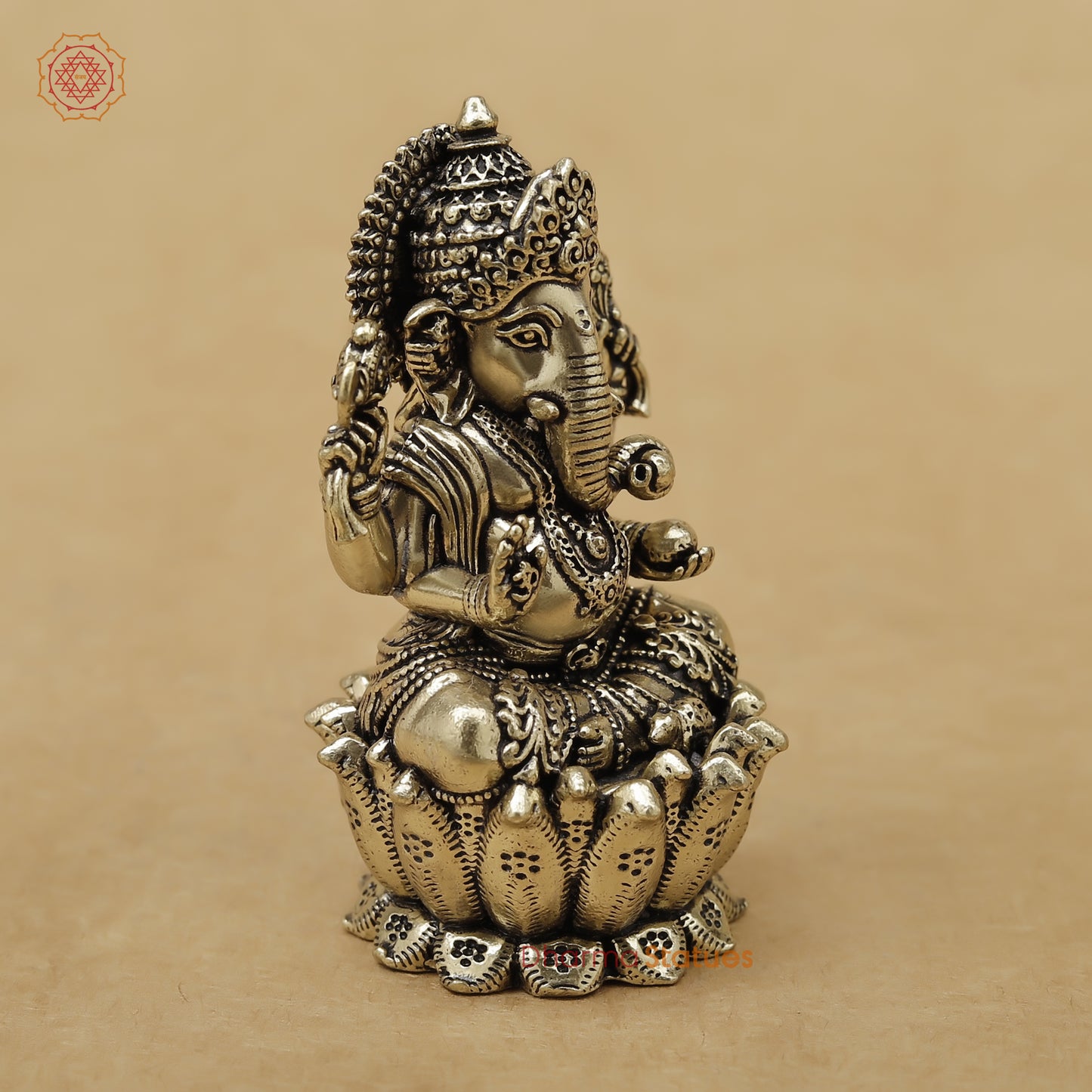 Brass Ganesh Fine, 2.5"