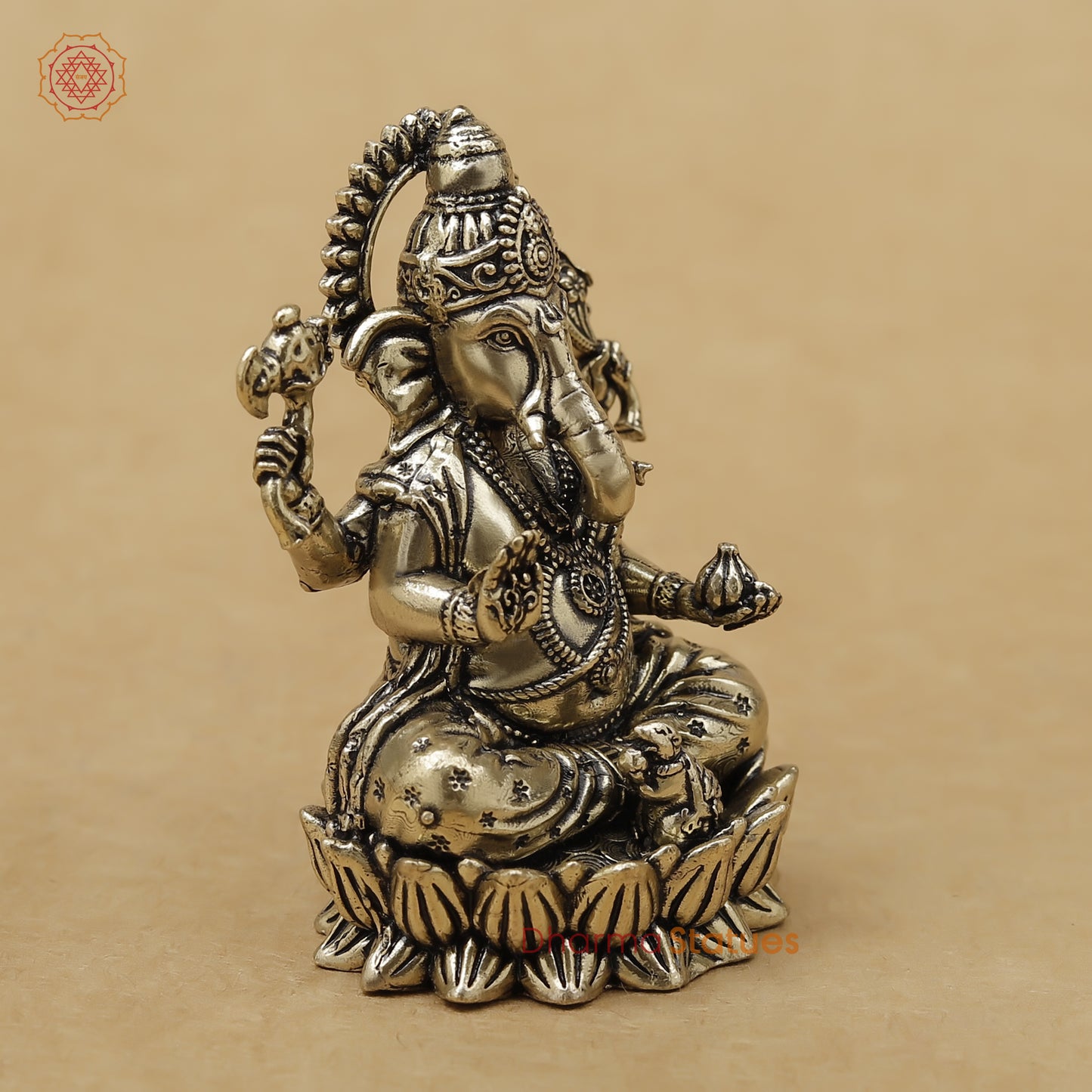 Brass Ganesh Fine, 2.5"