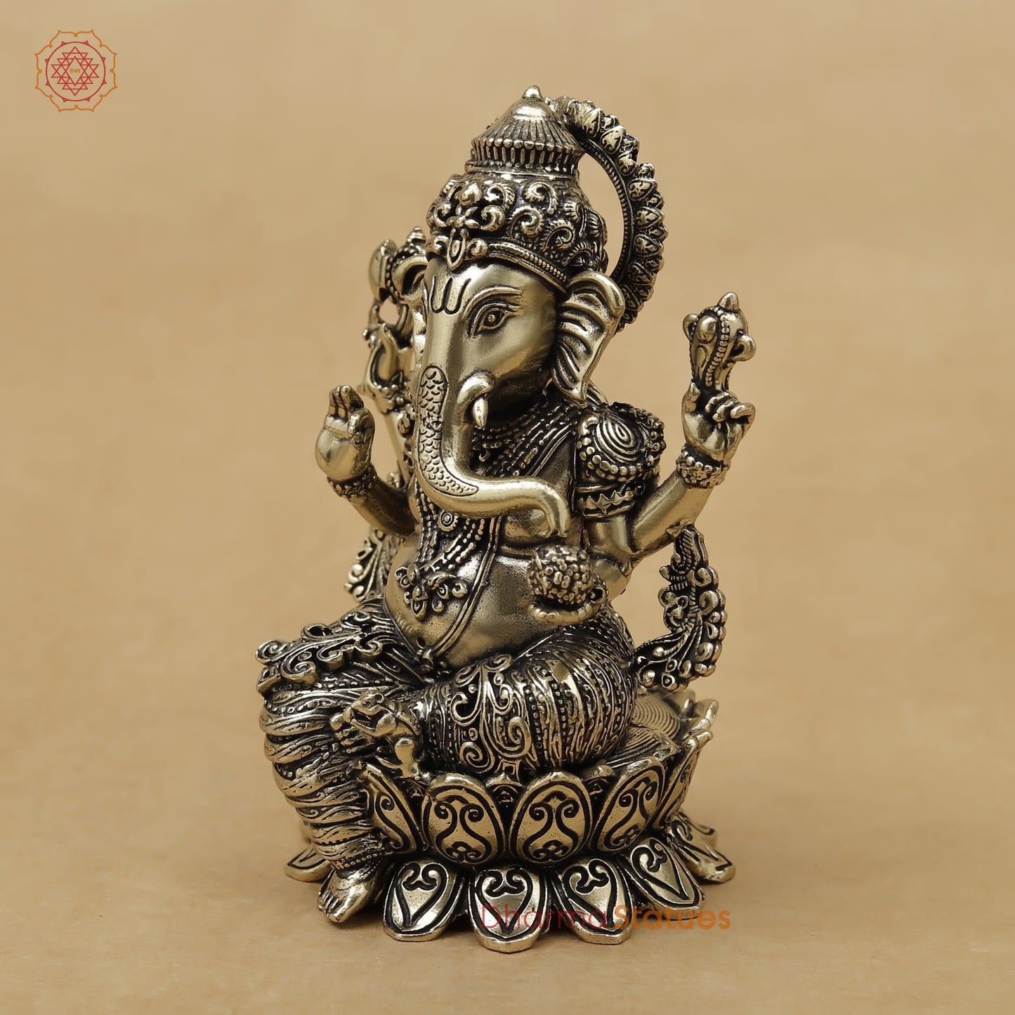 Brass Ganesh Fine, 4"