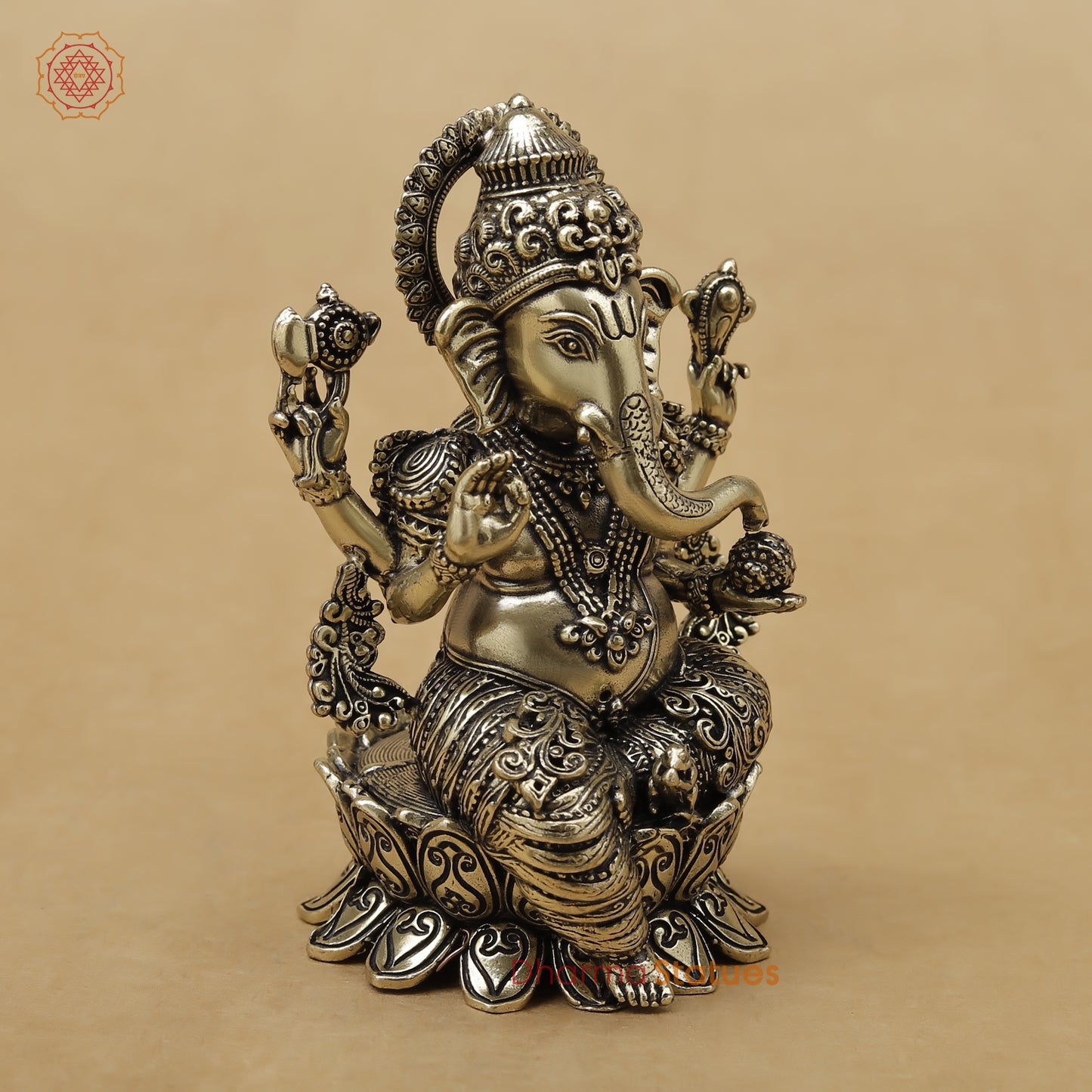 Brass Ganesh Fine, 4"