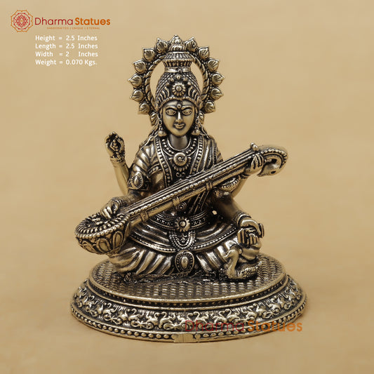 Brass Saraswati Fine, 2.5"