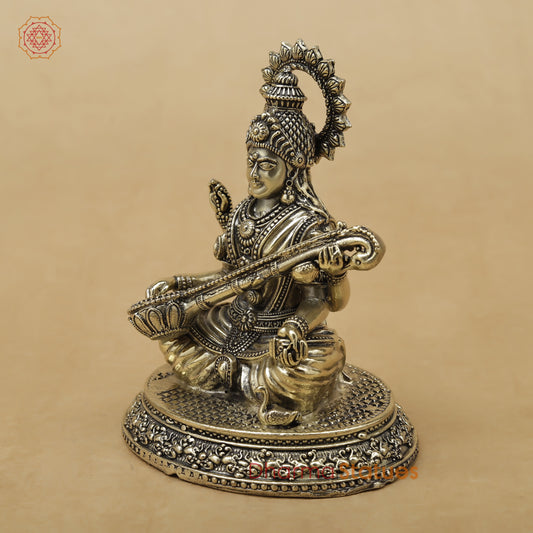 Brass Saraswati Fine, 4.5"