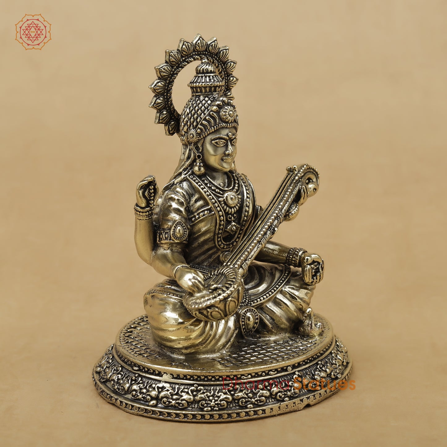 Brass Saraswati Fine, 4.5"