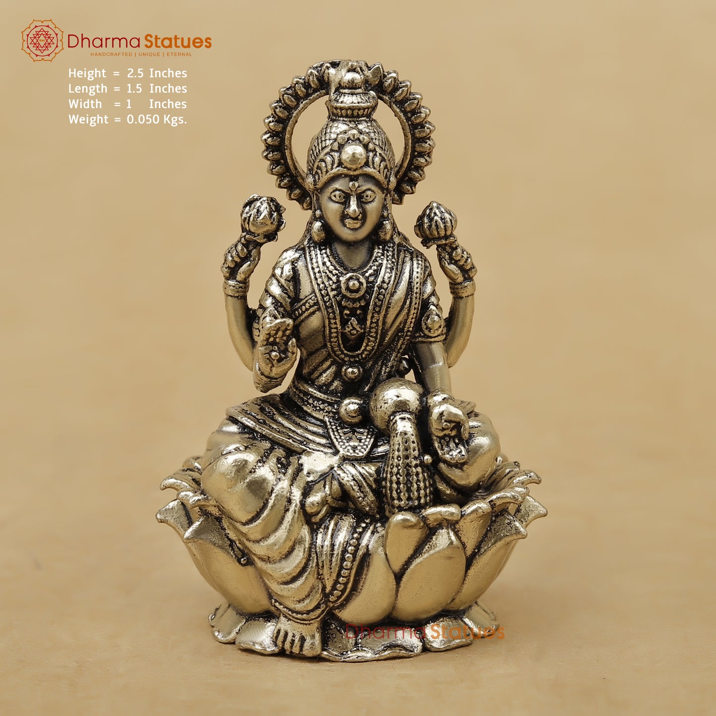 Brass Lakshmi Fine, 2.5"