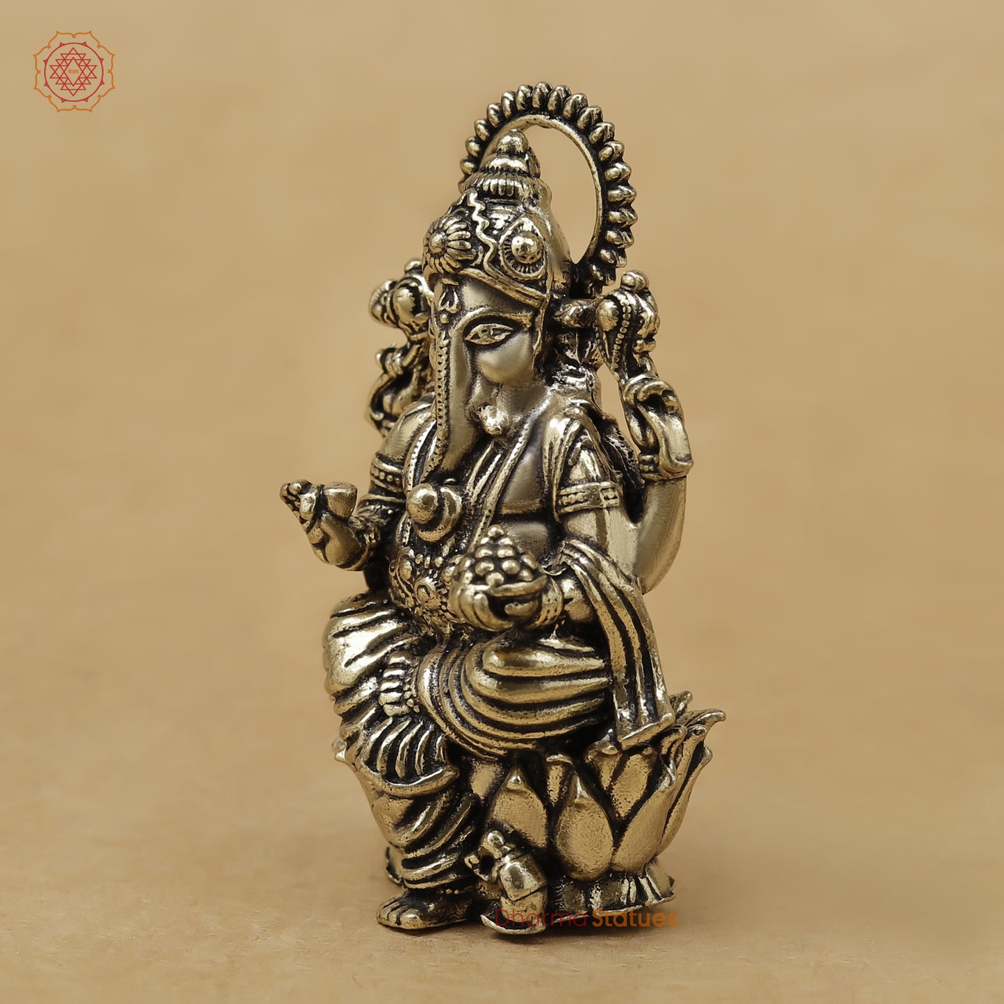 Brass Ganesh Fine, 2.5"