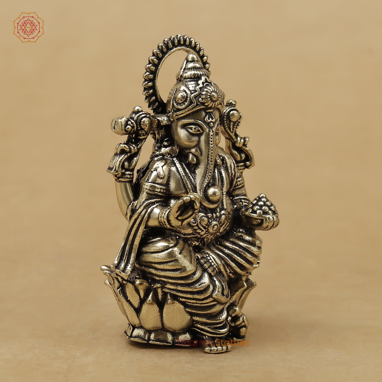 Brass Ganesh Fine, 2.5"