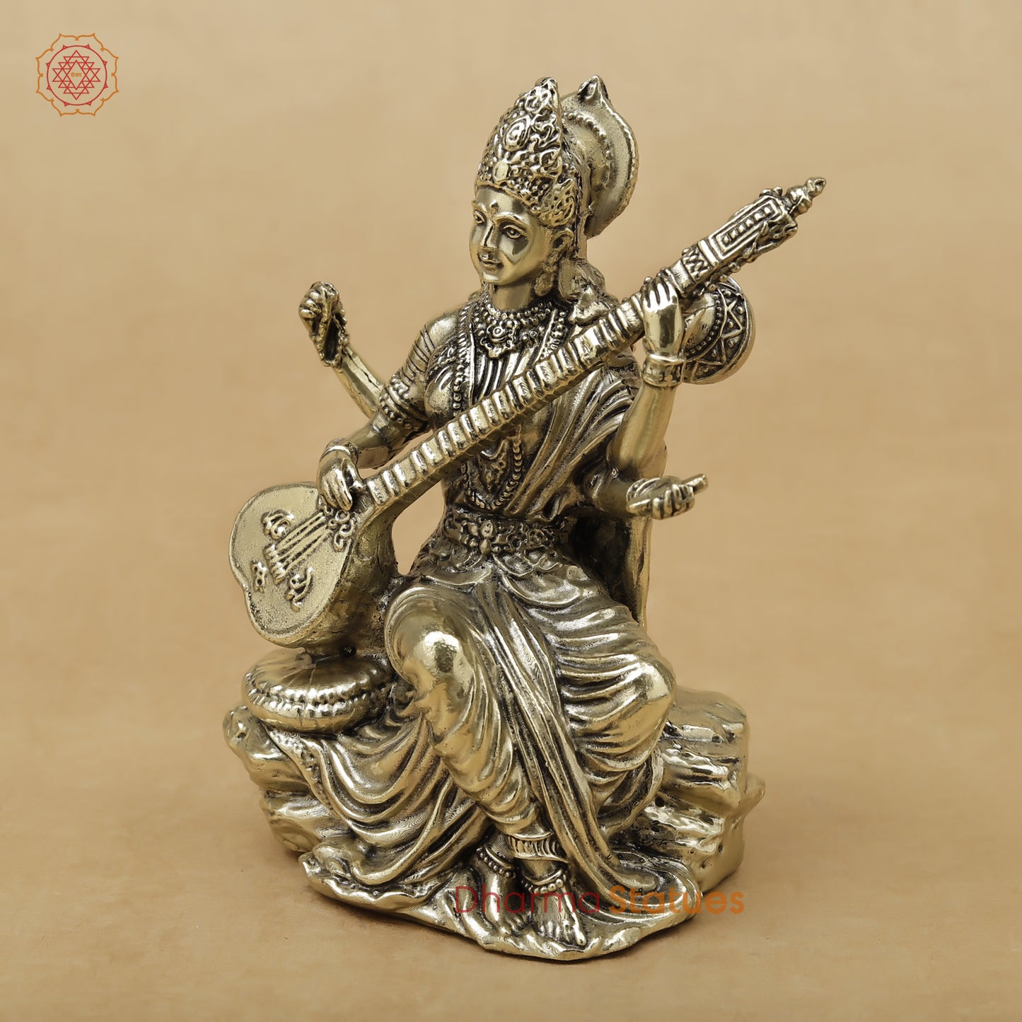 Brass Saraswati Fine, 5"