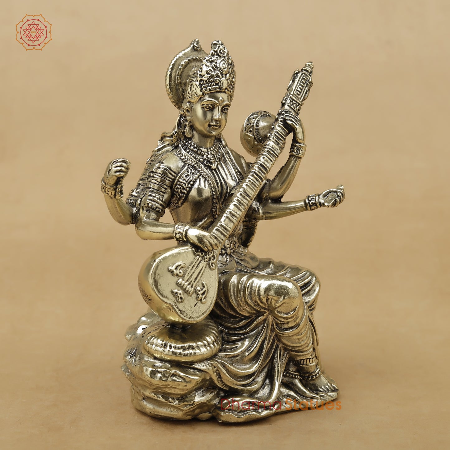Brass Saraswati Fine, 5"