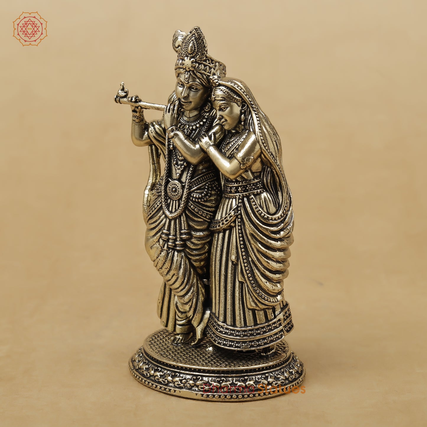 Brass Radha Krishna Fine, 4.5"