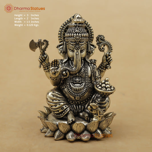 Brass Ganesh Fine, 3"