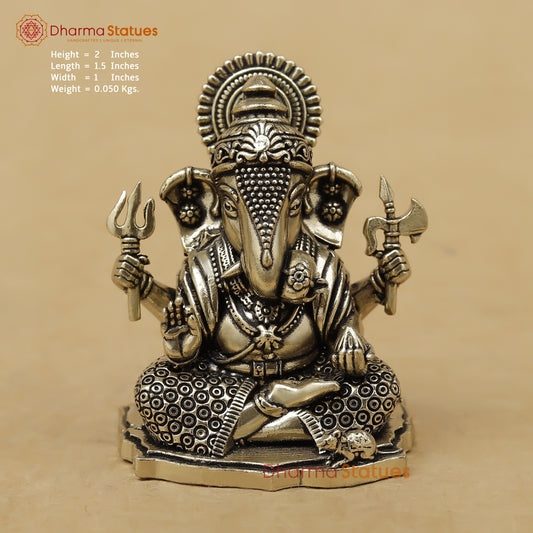 Brass Ganesh Fine, 2"