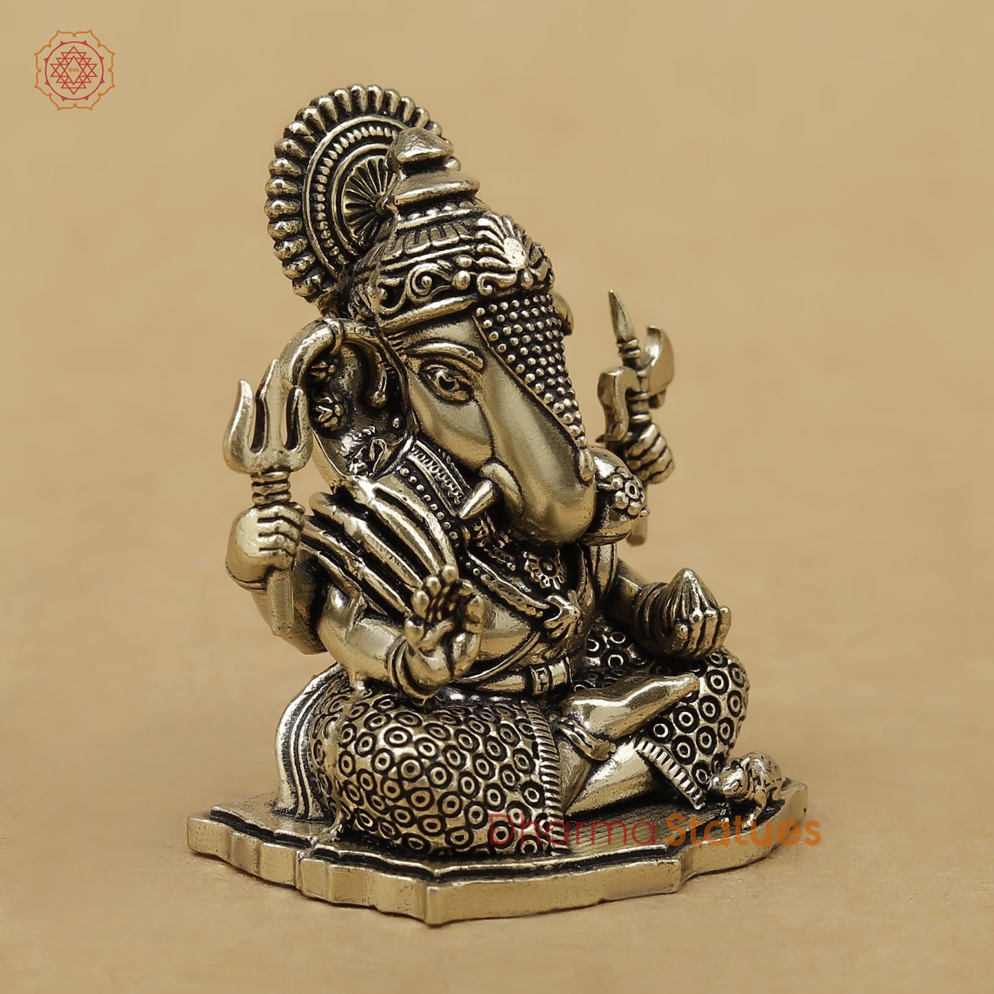 Brass Ganesh Fine, 2"