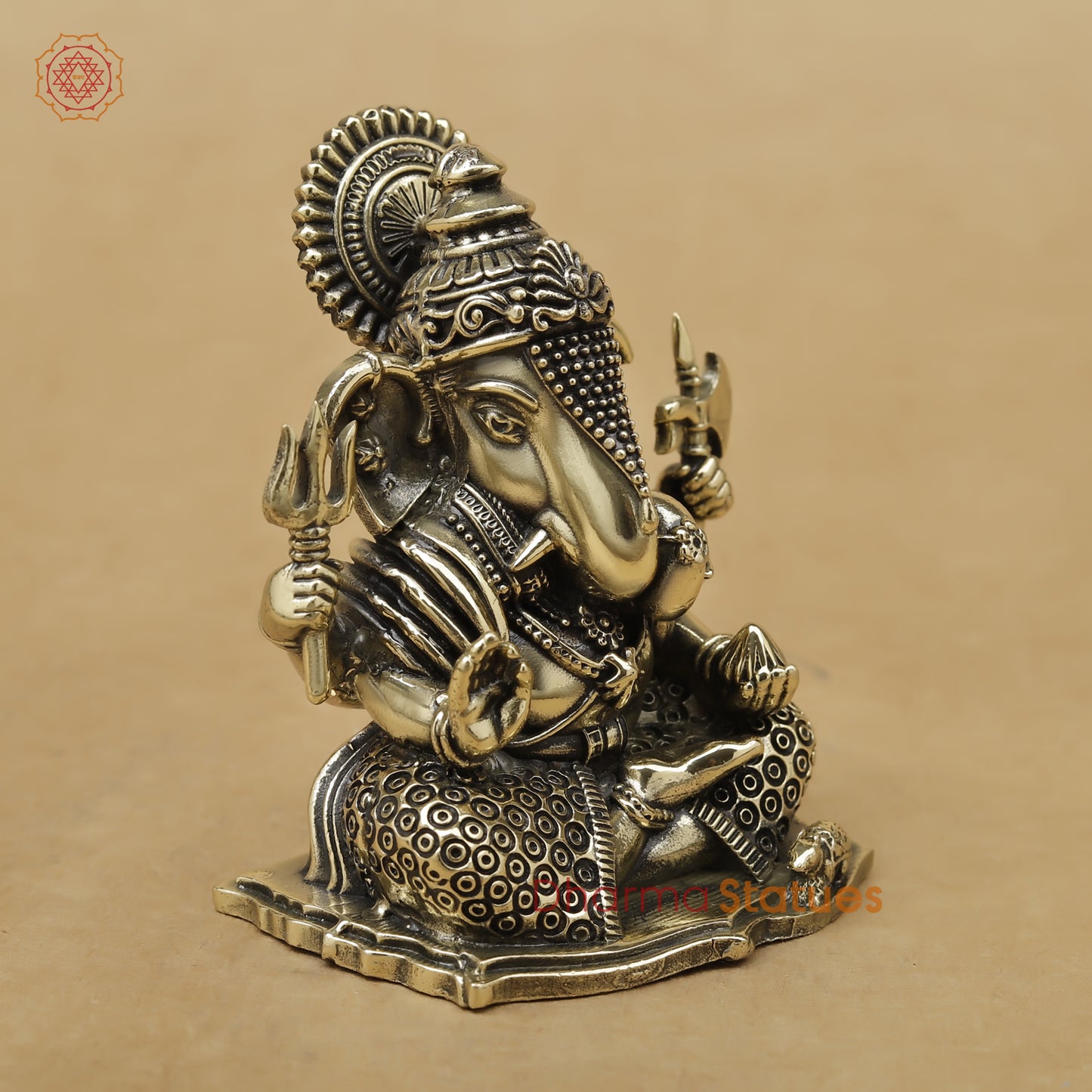Brass Ganesh Fine, 3"
