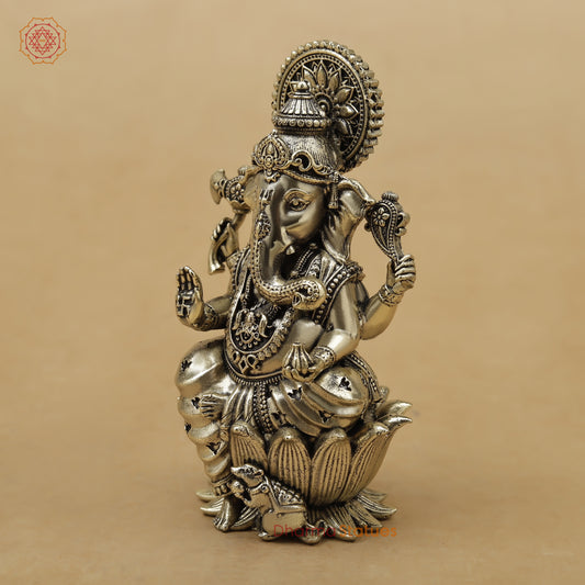 Brass Ganesh Fine, 4"