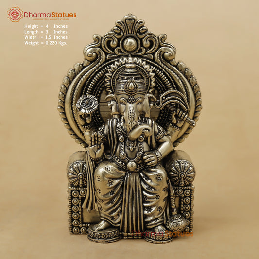 Brass Ganesh Fine, 4"