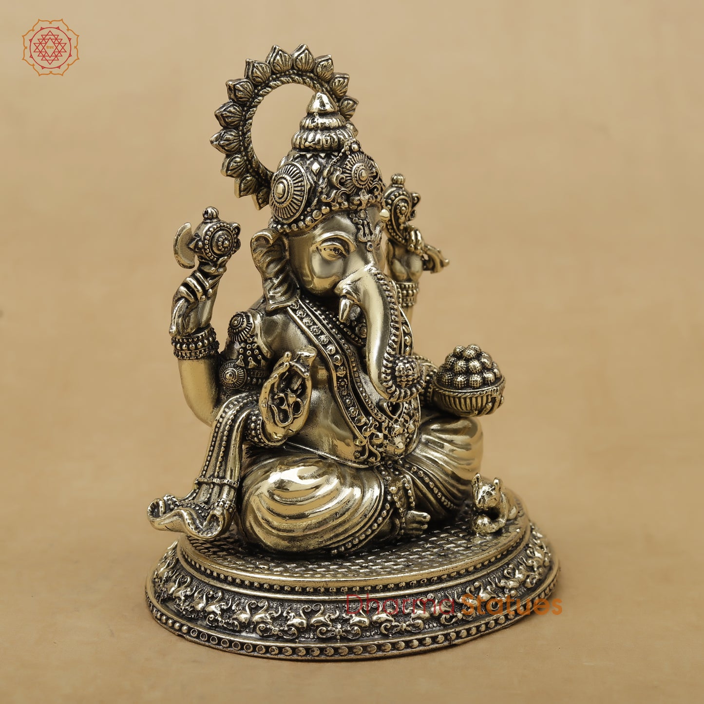 Brass Ganesh Fine, 4.5"