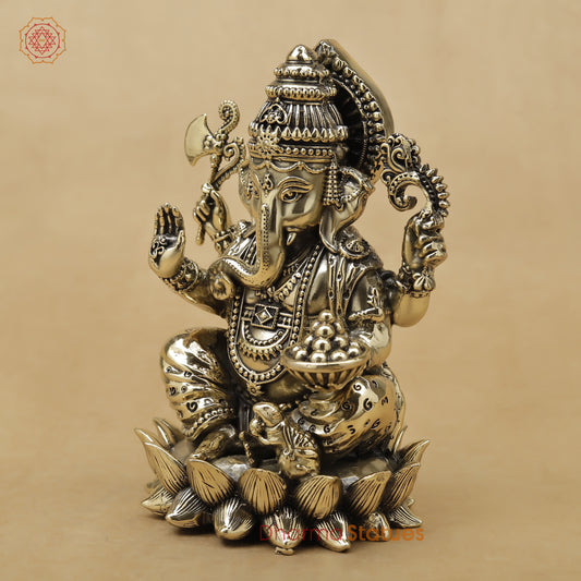 Brass Ganesh Fine, 5"