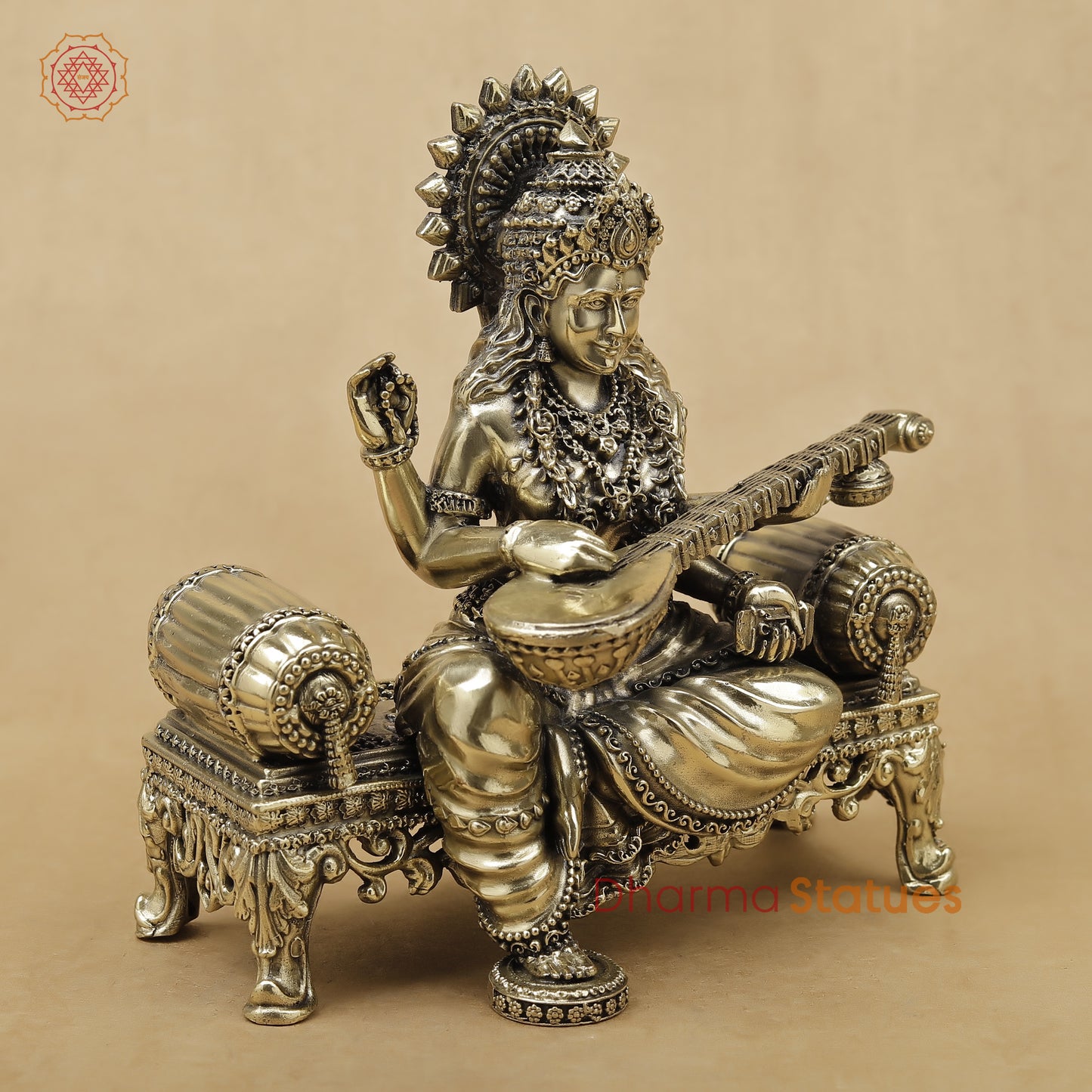 Brass Saraswati Fine, 6"