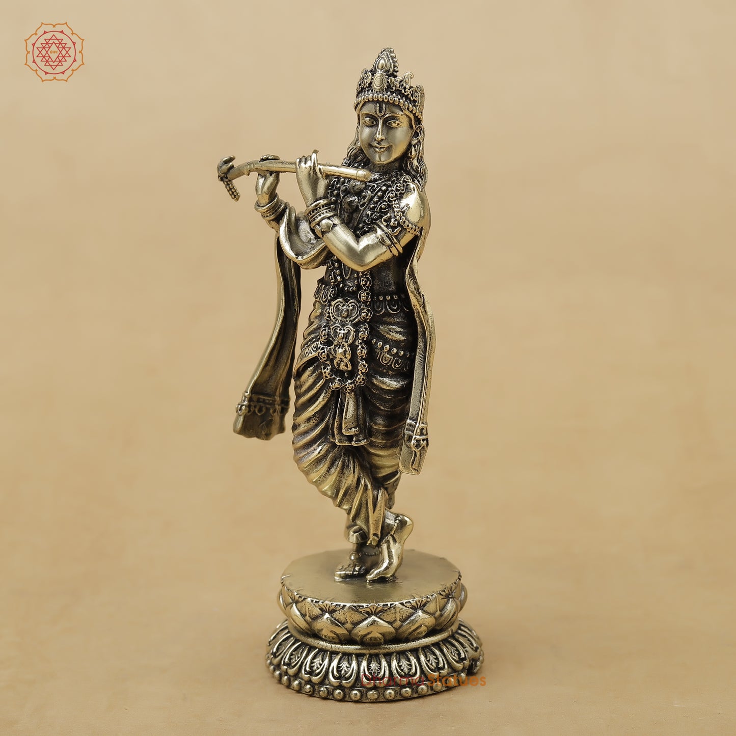 Brass Krishna Fine, 5"