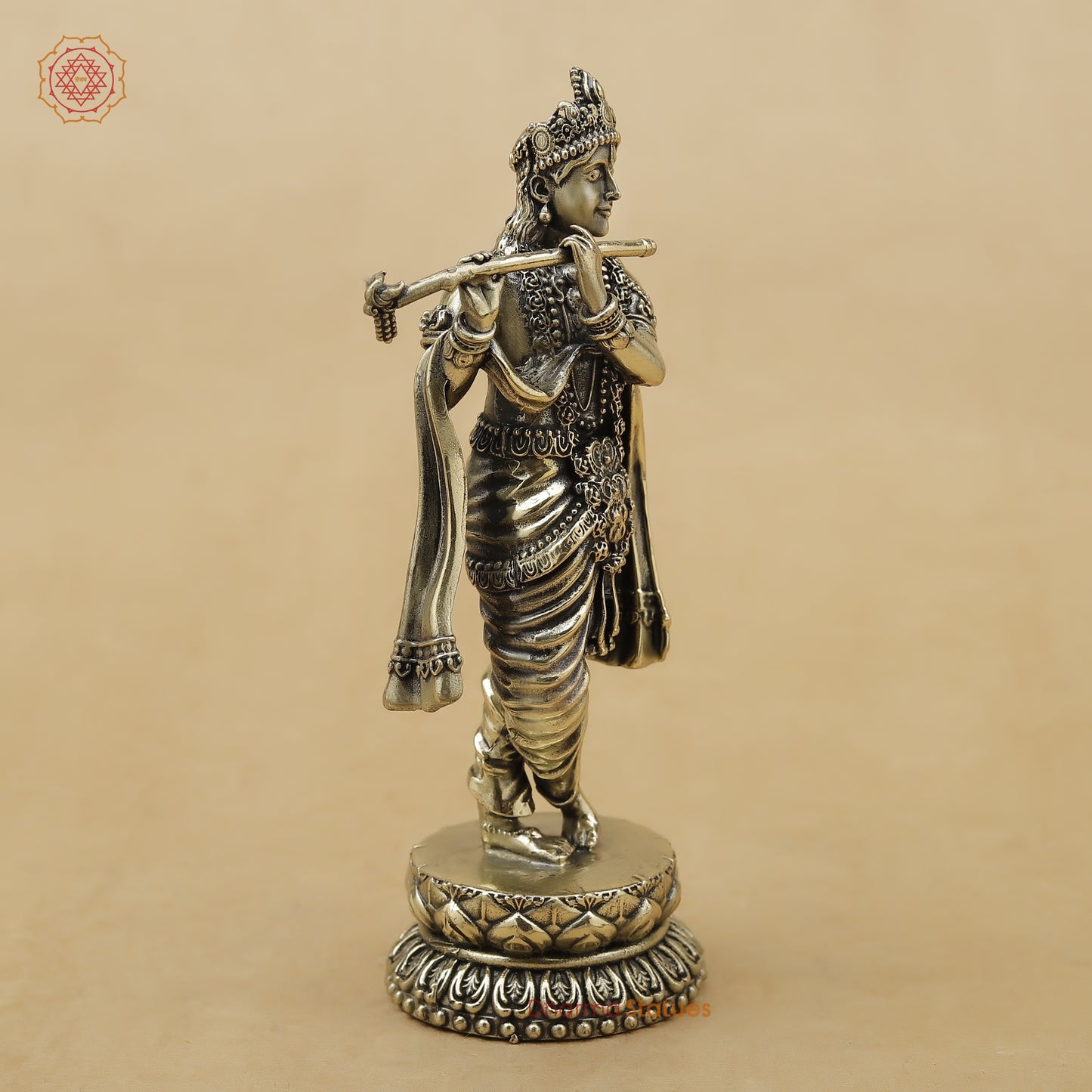 Brass Krishna Fine, 5"