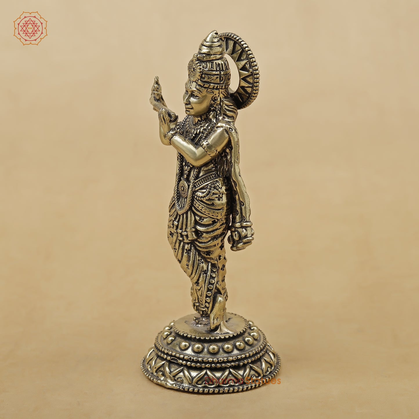 Brass Krishna Fine, 5"