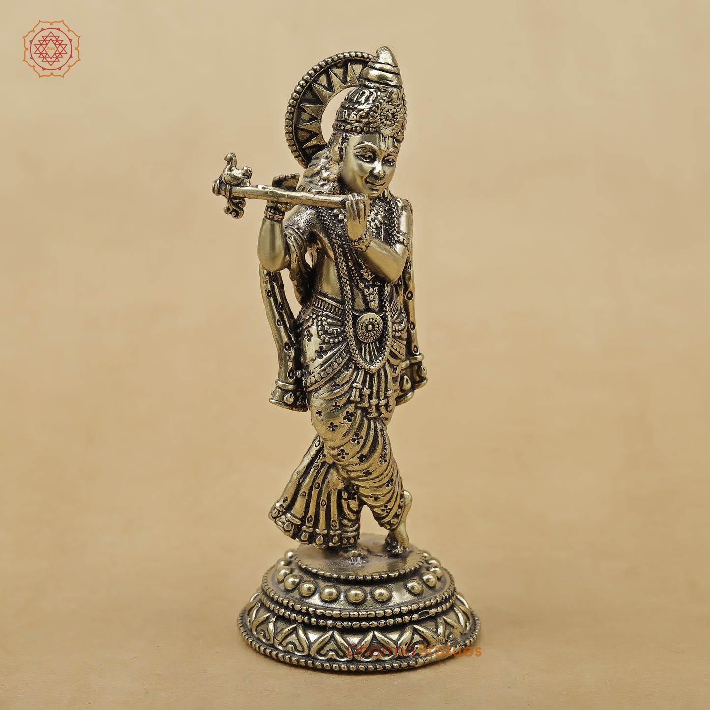 Brass Krishna Fine, 5"