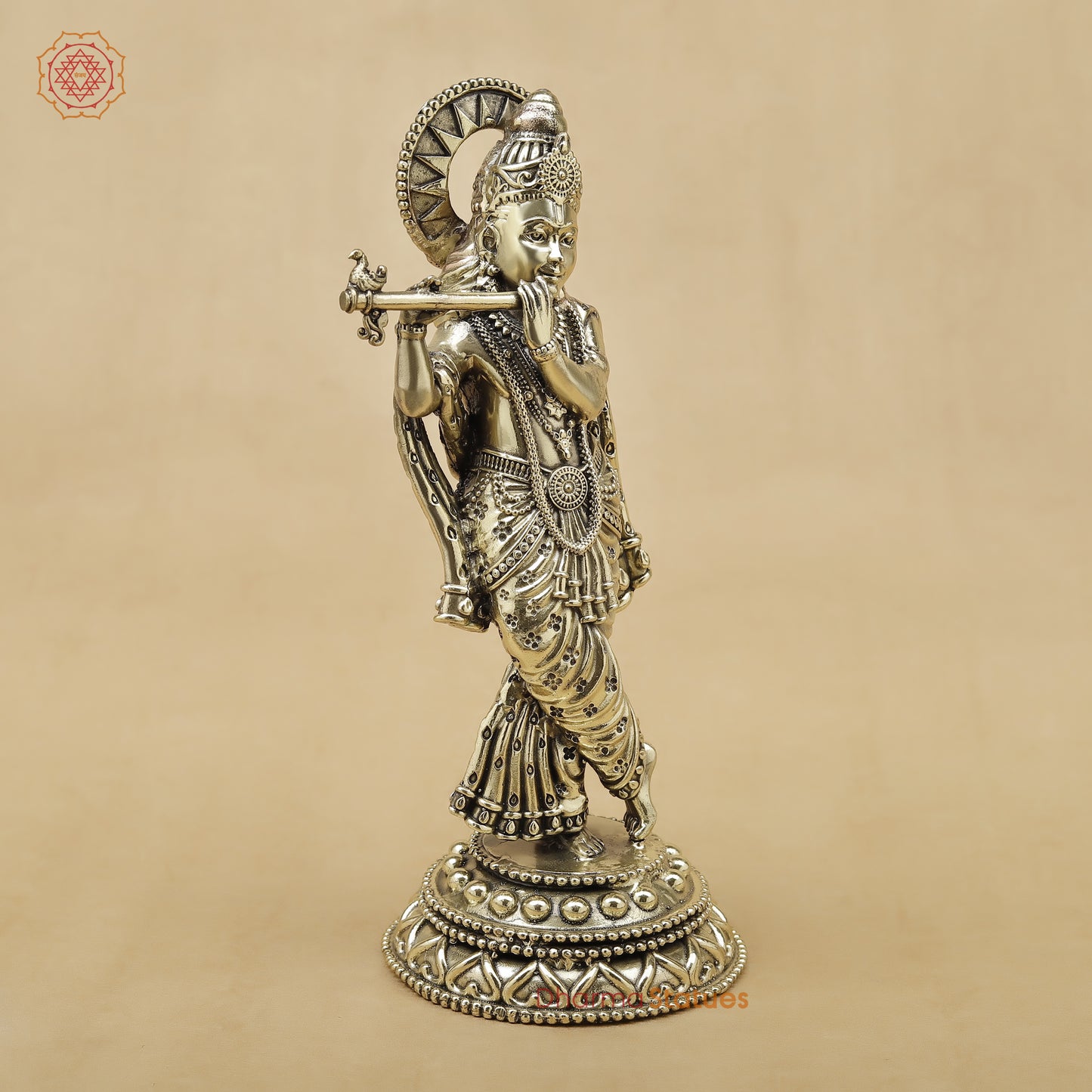 Brass Krishna Fine, 8"