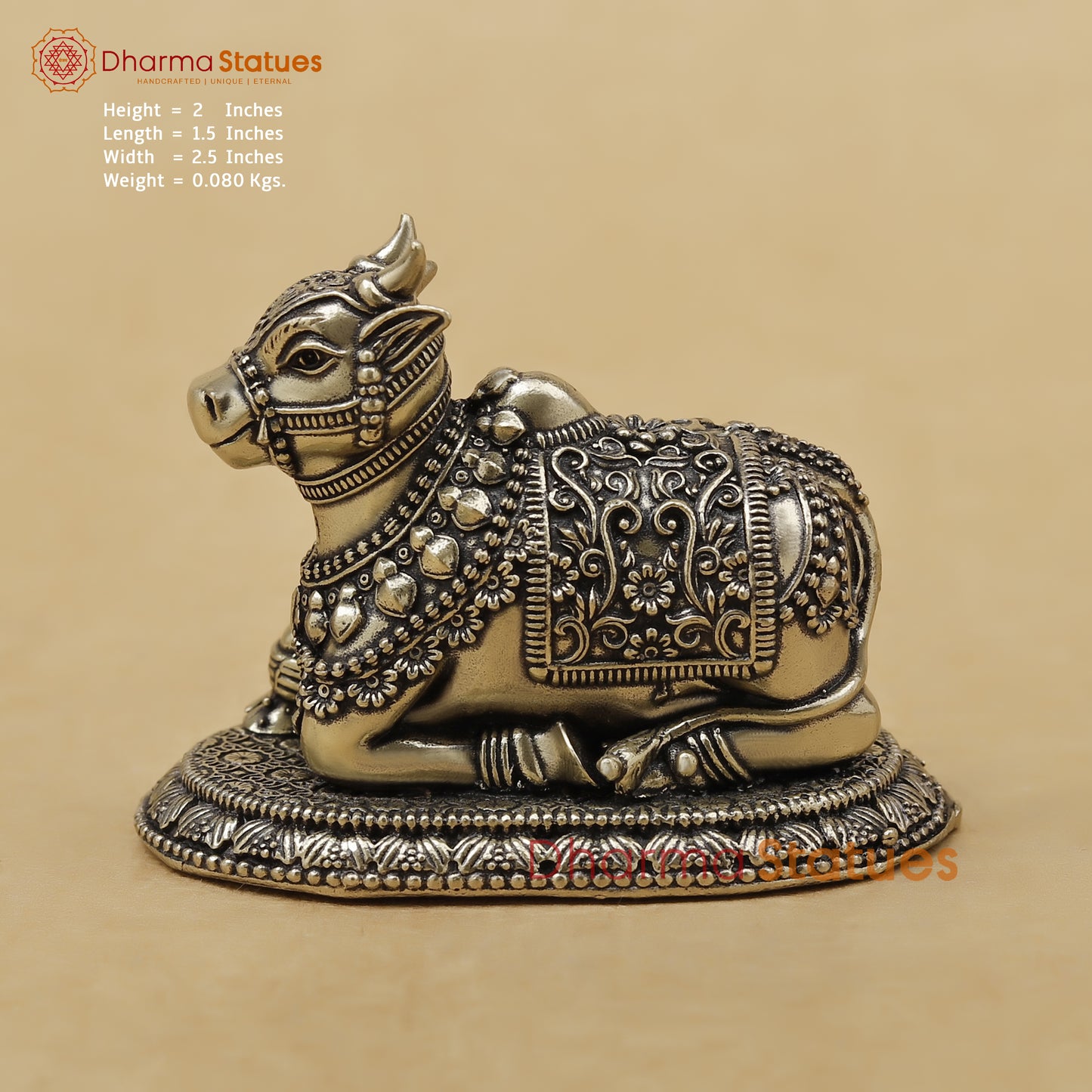 Brass Nandi, 2"
