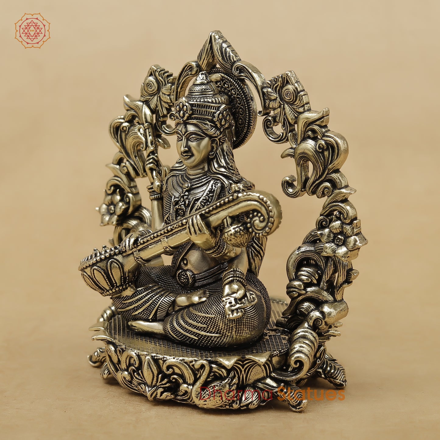 Brass Saraswati Fine, 4"