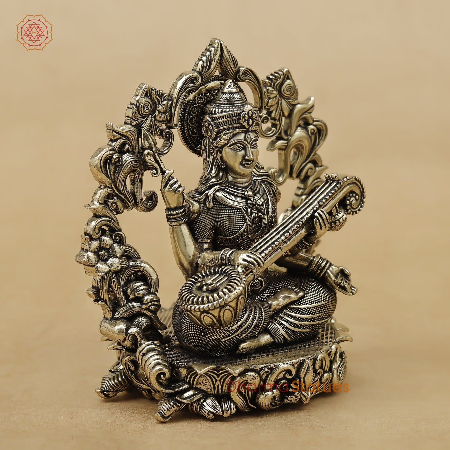 Brass Saraswati Fine, 4"