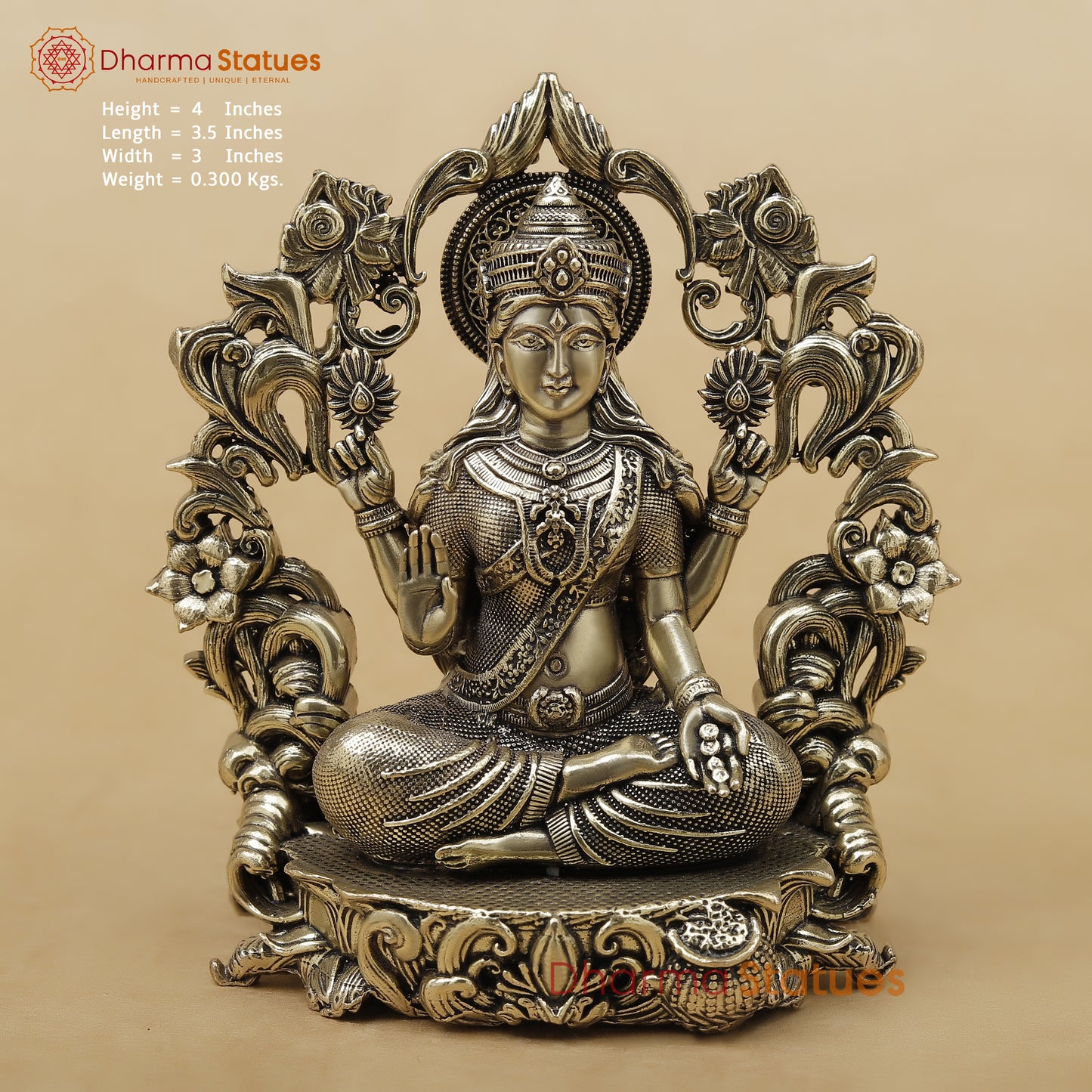 Brass Lakshmi Fine, 4"