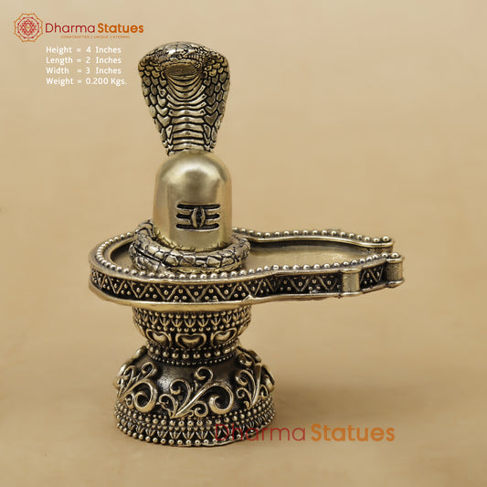 Brass Shivling Fine, 4"